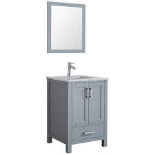 Browse our elevated, floor and wall vanities to find the ideal model that will transform your bathroom into a functional and dreamy space. Eisen Home Amaya 24 Inch Single Sink Bathroom Vanity Set Grey The Home Depot Canada