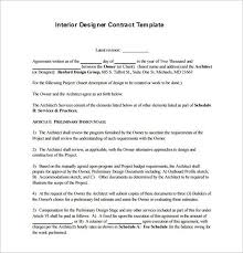 6 Interior Designer Contract Templates Free Word Pdf