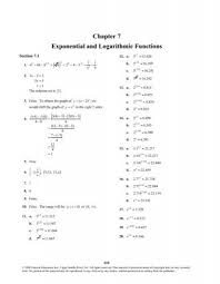 Chapter 7 Exponential And Logarithmic