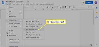 how to convert a google doc to pdf