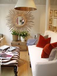 ideas for decorating with a sunburst mirror