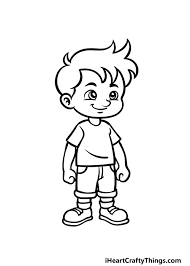 cartoon boy drawing how to draw a