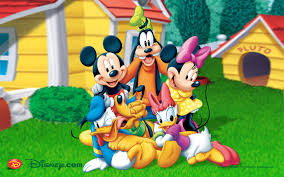 mickey mouse with friends background