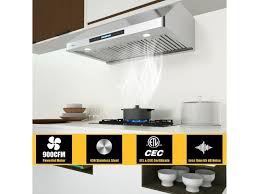 36 Under Cabinet Kitchen Range Hood Stainless Steel Wireless 4 Speed Led Lights Newegg Com