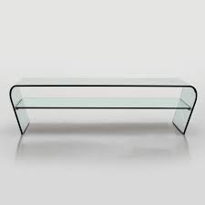 Ameranto Curved Glass Coffee Table With
