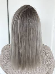 If you're thinking about going blonde already, try veering away from the traditional with trendy, grey blonde hair. Grey Haircolor Blonde Darker Roots Grey Blonde Hair Blonde Roots Hair Styles