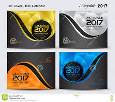Set Cover Desk Calendar 2017 Year Template Design Cover Design