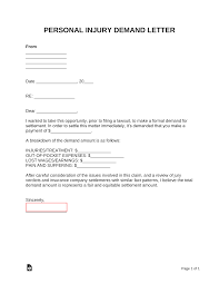 free personal injury demand letter