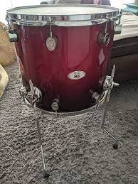 pdp m5 maple floor tom 16 red fade