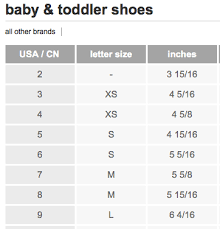 Foot Locker Shoes Size Chart