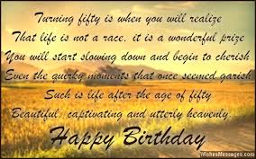 50th Birthday Wishes: Quotes and Messages | WishesMessages.com via Relatably.com