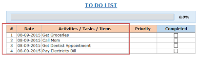 Excel To Do List Template Free Download