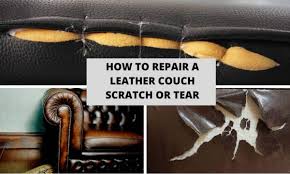 repair a leather couch scratch or tear