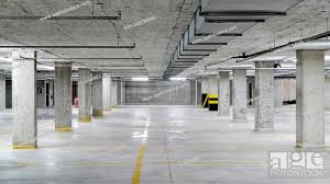 Underground Car Parking Garage Stock