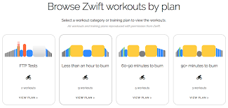can i see the zwift training plans