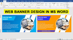 web banner design in ms word