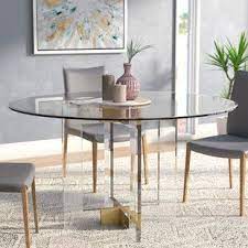 Round Glass Dining Table A Modern