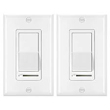 2 Pack Bestten Dimmer Light Switch Universal Lighting Control Single Pole Or 3 Way Compatible With Led Dimmable Lamp Cfl Incandescent Halogen Bulb Decorative Wall Plate Included White Amazon Com Industrial Scientific