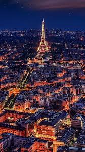 Paris France Eiffel Tower Night Iphone