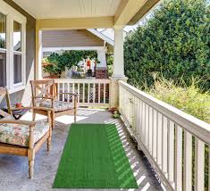 ottomanson waterproof 2x4 indoor outdoor artificial gr rug for patio pet deck 22 inch x 4 green