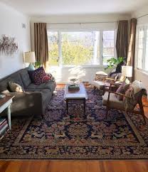 oriental rugs in midcentury living
