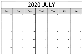 Free Printable 2020 Monthly Calendar Templates