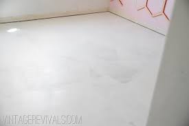 So instead of replacing your flooring with yet another expensive option that will once again ruin with time, try this handy trick. How To Paint Concrete Updated Plus My Secret Cleaning Tip Vintage Revivals