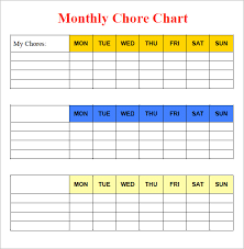 Sample Chore Chart 9 Documents In Word Excel Pdf