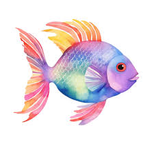 clipart rainbow fish png vector psd