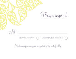 Ornate Floral Wedding Response Card