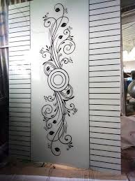 Etched Glass Door Glass Painting