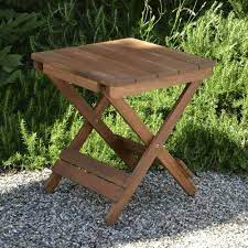 Small Folding Table Wooden Outdoor Side