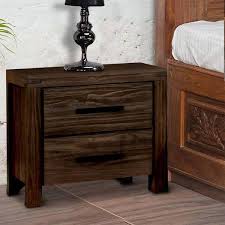 Drawers Brown Wooden Nightstand