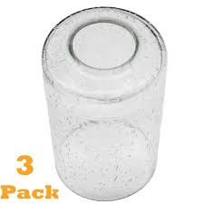3 Pack Seeded Glass Shade Clear Bubble