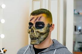 skull makeup man stock photos royalty