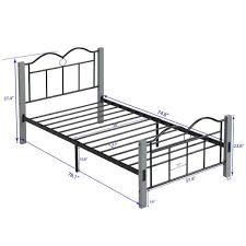 qualfurn metal twin size platform bed