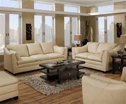 Cream Leather Sofa Living Room