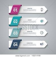 Modern Infographic Arrows Vector Design Template Of 4
