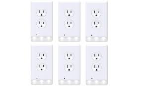 6 Pack Outlet Cover Wall Plate With Led Night Lights Groupon