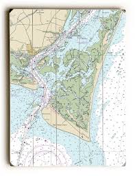 Nc Bald Head Island Nc Nautical Chart Sign