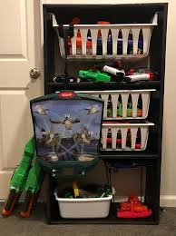 How to make a nerf gun storage rack. Spring Cleaning Nerf Gun Organizer The Simple Moms