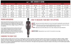 Nike Womens Shoe Chart Nike Running Shoes
