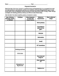 Progressive Era Worksheet Worksheet Fun And Printable