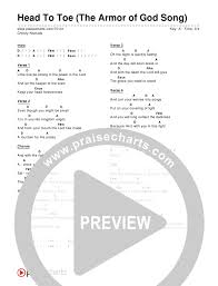 Head To Toe The Armor Of God Song Chord Chart Editable