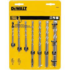 Dewalt Carbide Hammer Drill Bit Set 7