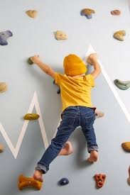 Child Resolutely Climbs The Climbing