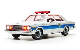 toy police car with flashing lights and