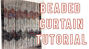 how to make a curtain with wooden beads