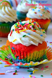 The Best Rainbow Cupcakes Recipe In 2020 Rainbow Cupcakes Vanilla  gambar png