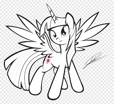 4 cara untuk menggambar rainbow dash wikihow. Twilight Sparkle Rainbow Dash My Little Pony Friendship Is Magic Line Art Coloring Pencil White Pencil Face Png Pngwing